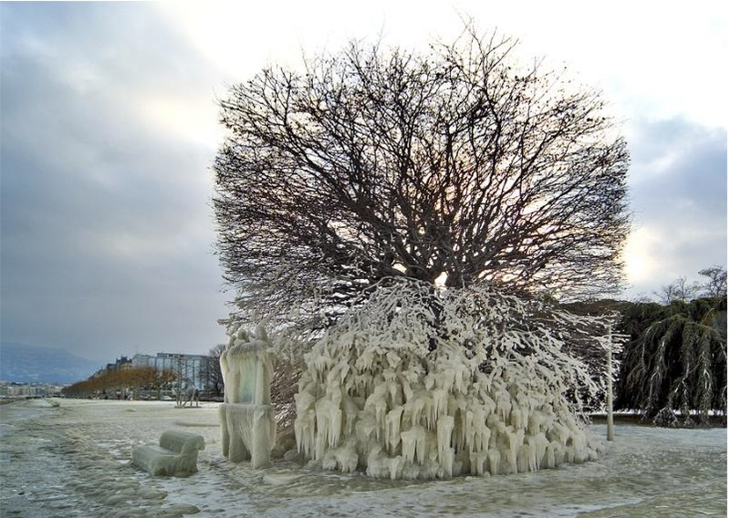 Illustration for article titled These alien-looking ice sculptures formed all on their own